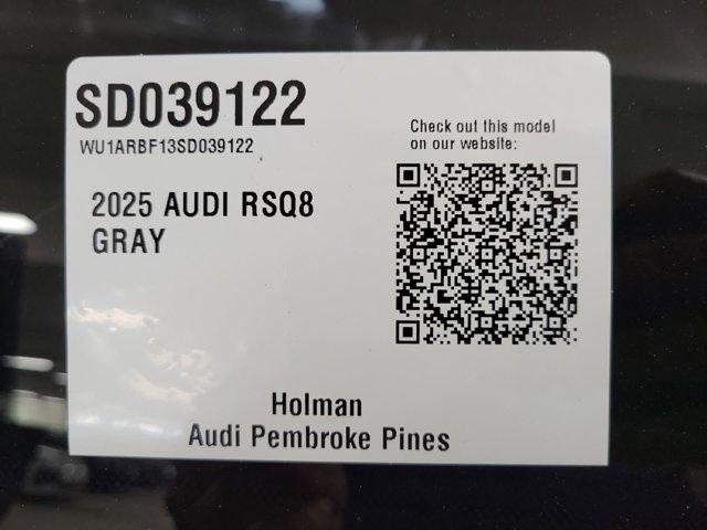 new 2025 Audi RS Q8 car, priced at $155,700
