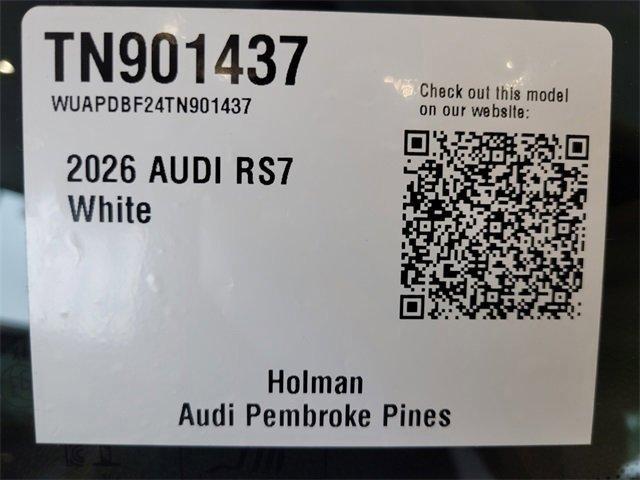 new 2026 Audi RS 7 car, priced at $170,200