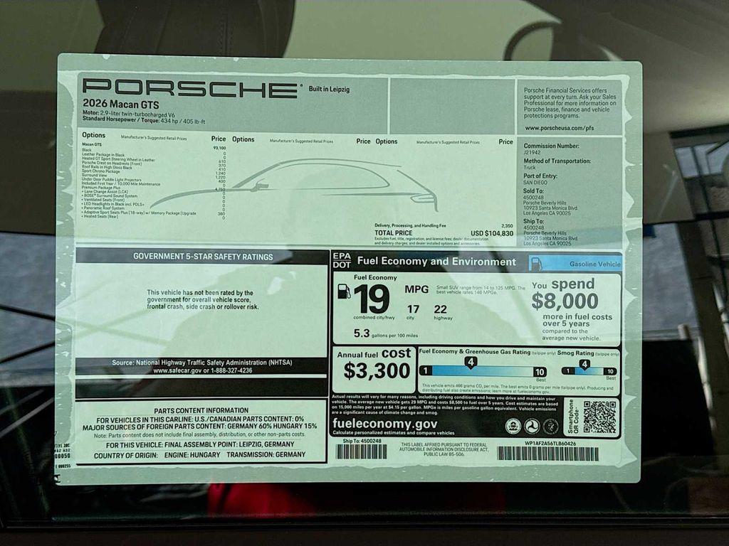 new 2026 Porsche Macan car, priced at $104,830