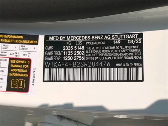 new 2025 Mercedes-Benz C-Class car, priced at $51,635
