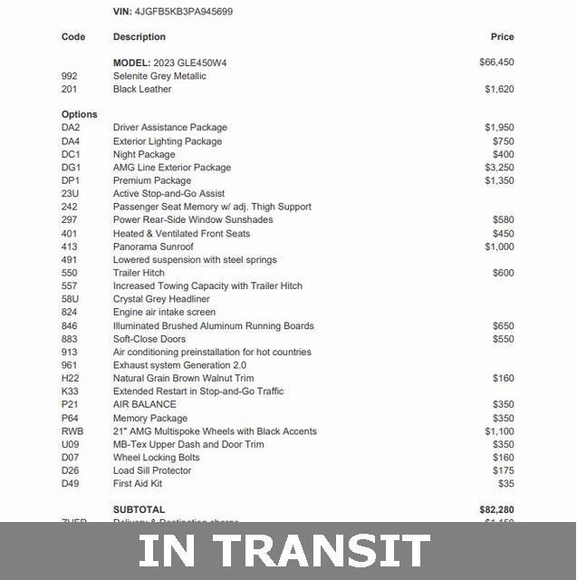 used 2023 Mercedes-Benz GLE 450 car, priced at $56,900