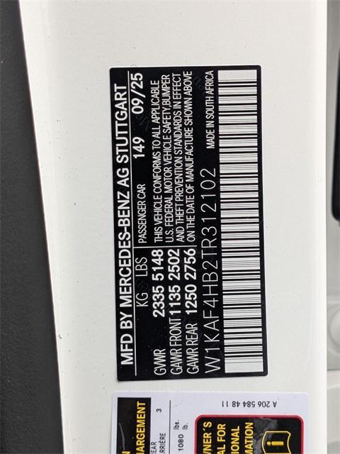 new 2026 Mercedes-Benz C-Class car, priced at $60,630