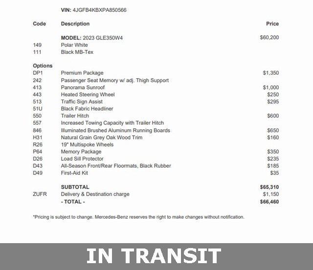 used 2023 Mercedes-Benz GLE 350 car, priced at $50,900