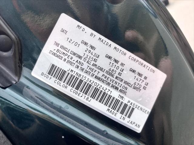 used 2002 Mazda MX-5 Miata car, priced at $13,500