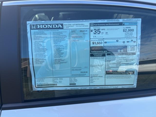 new 2024 Honda Civic car, priced at $29,329