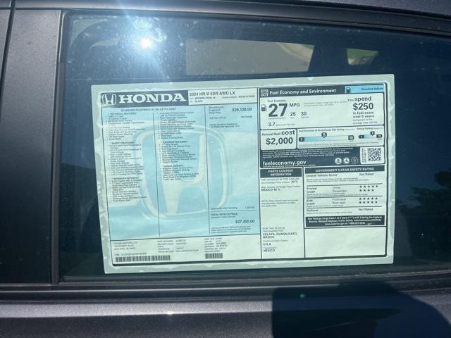 new 2024 Honda HR-V car, priced at $26,450