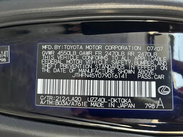 used 2007 Lexus SC 430 car, priced at $17,615