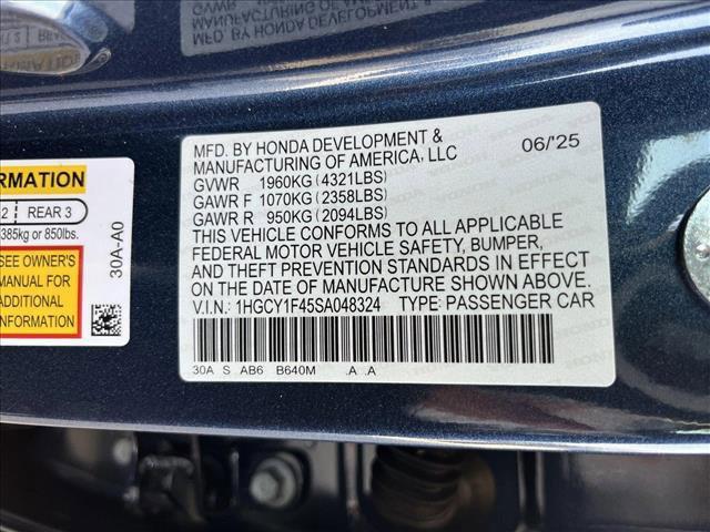 new 2025 Honda Accord car, priced at $30,565