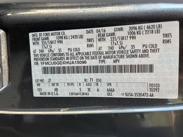 used 2017 Ford Escape car, priced at $11,358