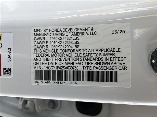new 2025 Honda Accord car, priced at $30,996