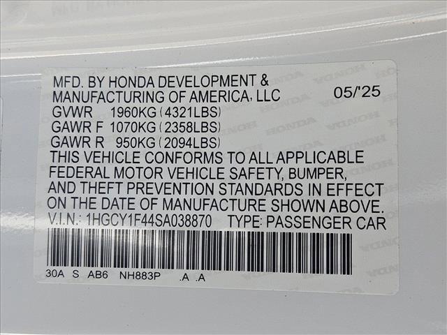 new 2025 Honda Accord car, priced at $30,996