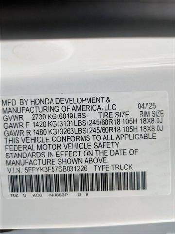 new 2025 Honda Ridgeline car, priced at $43,055
