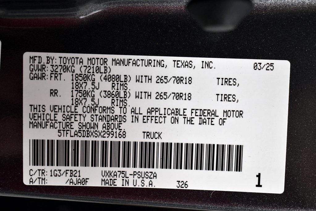 new 2025 Toyota Tundra car, priced at $59,052