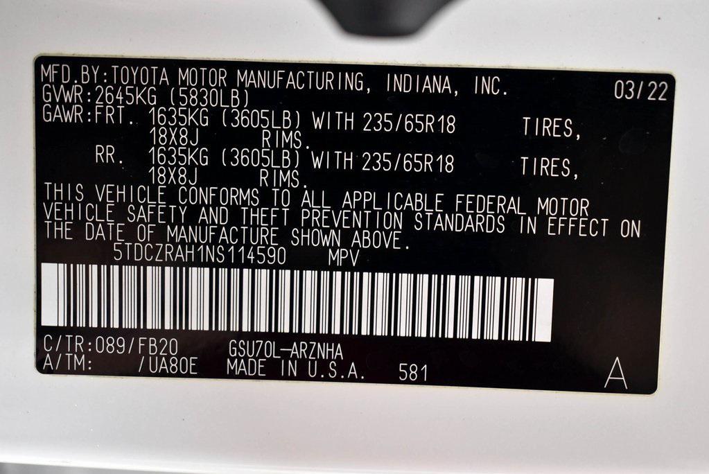 used 2022 Toyota Highlander car, priced at $24,998