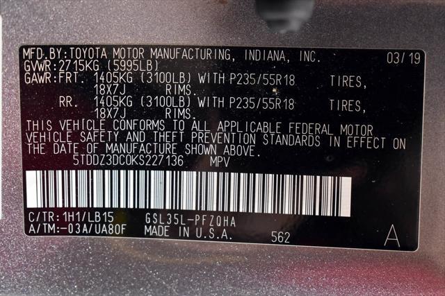 used 2019 Toyota Sienna car, priced at $28,258