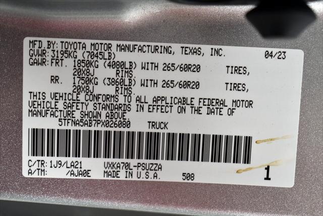 used 2023 Toyota Tundra car, priced at $51,114