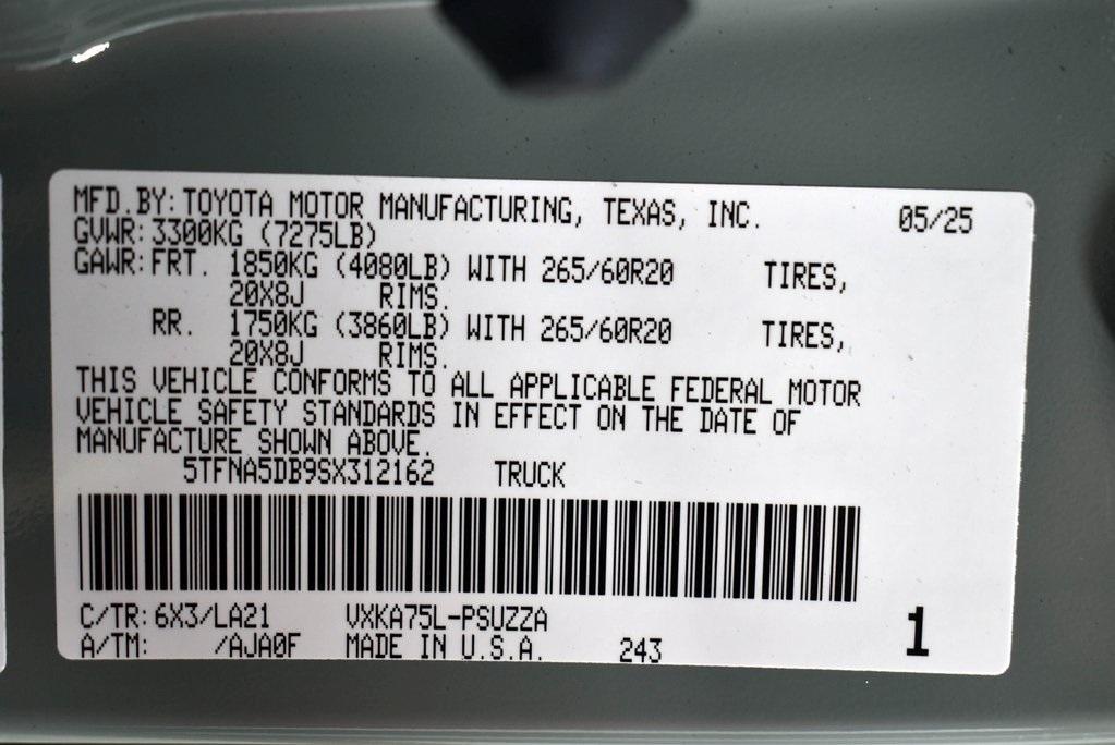 new 2025 Toyota Tundra car, priced at $72,824