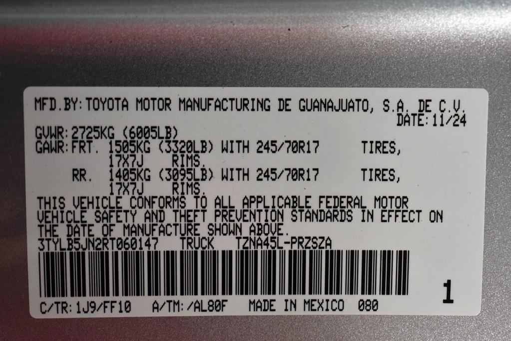new 2024 Toyota Tacoma car, priced at $44,159