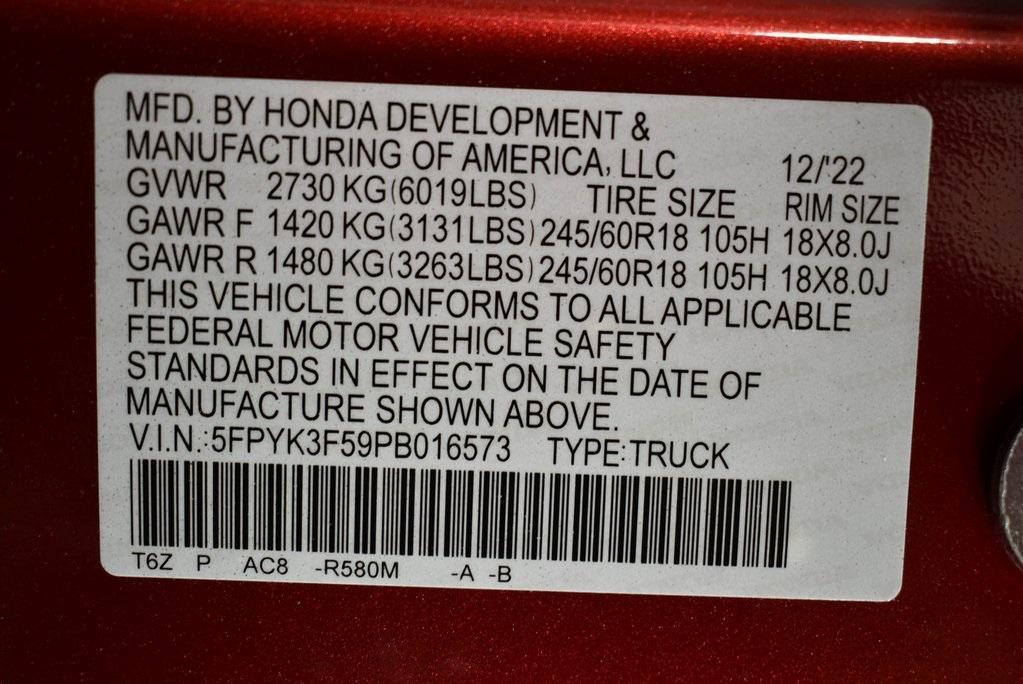 used 2023 Honda Ridgeline car, priced at $34,753