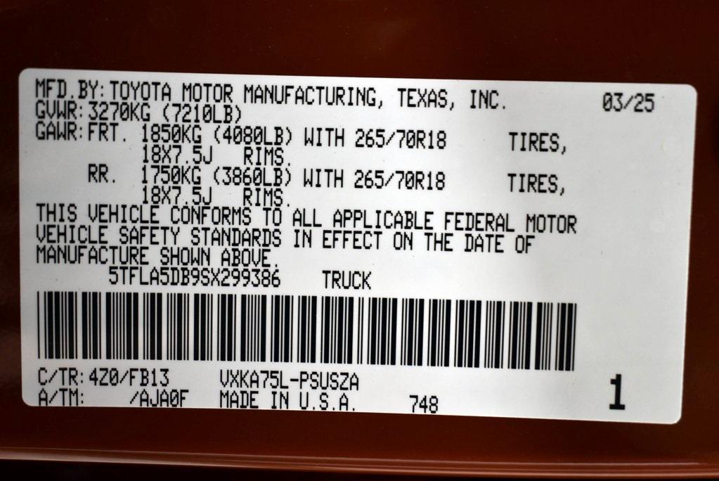 new 2025 Toyota Tundra car, priced at $57,504