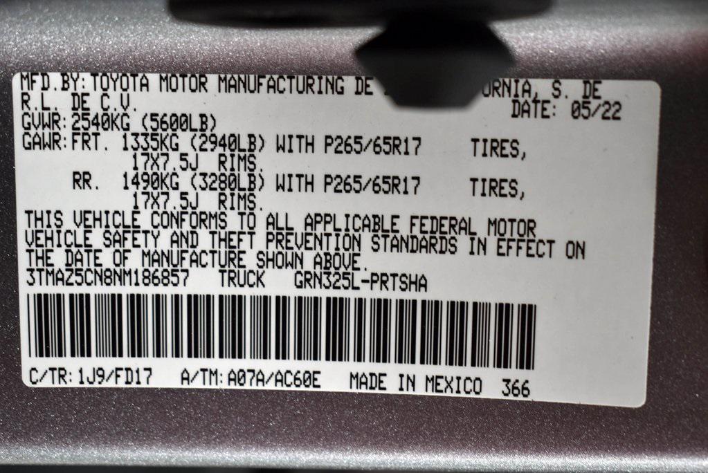 used 2022 Toyota Tacoma car, priced at $32,998