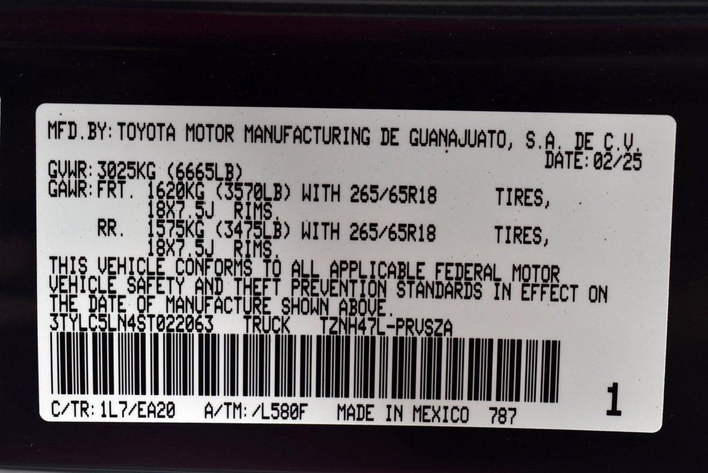 new 2025 Toyota Tacoma Hybrid car, priced at $60,058