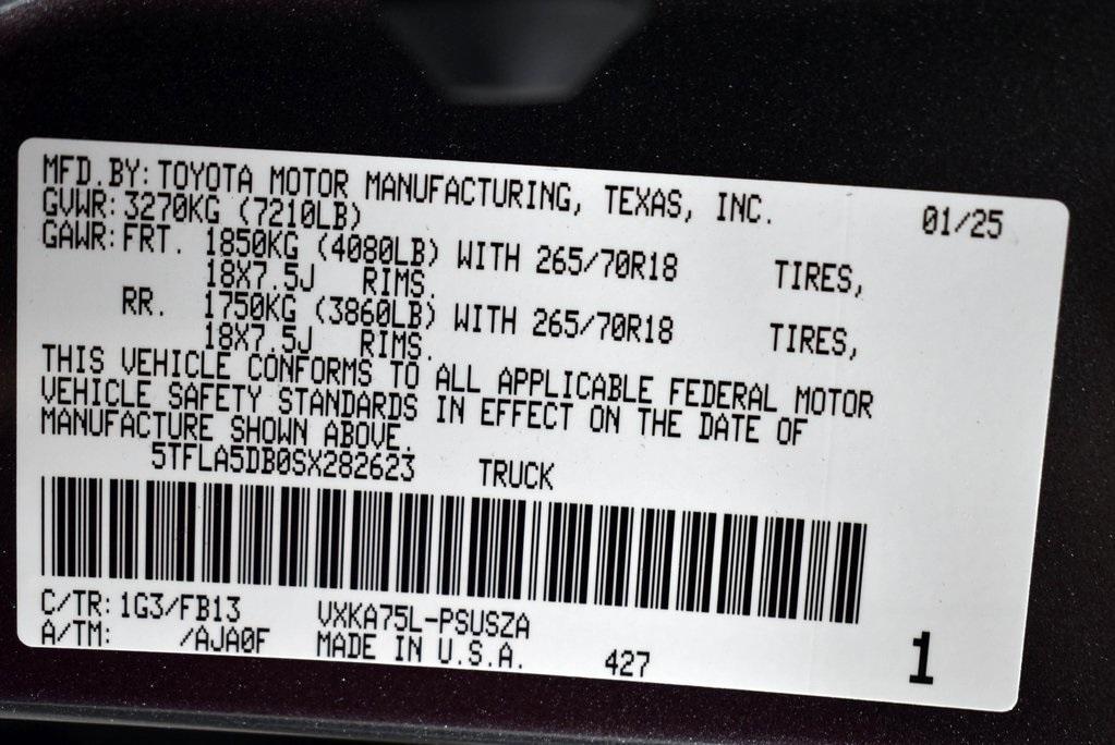 new 2025 Toyota Tundra car, priced at $56,769