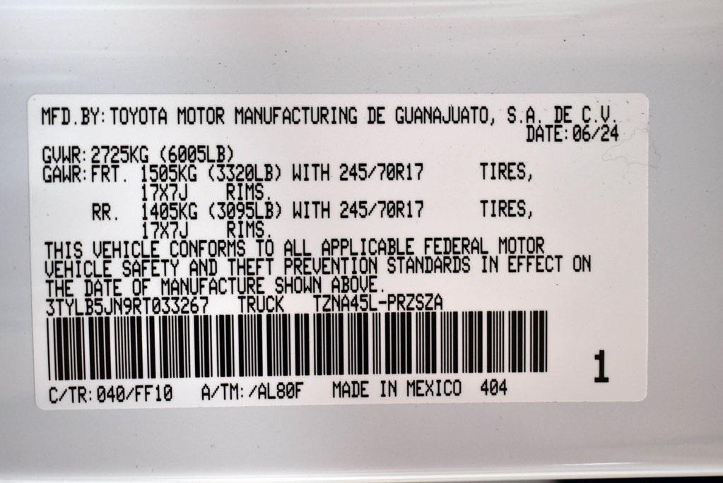 new 2024 Toyota Tacoma car, priced at $47,791