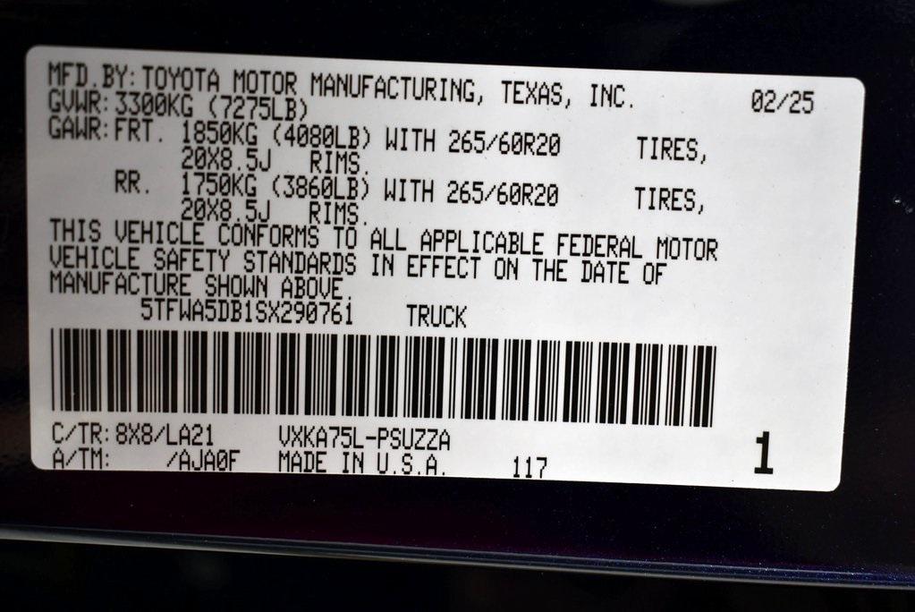 new 2025 Toyota Tundra car, priced at $73,933