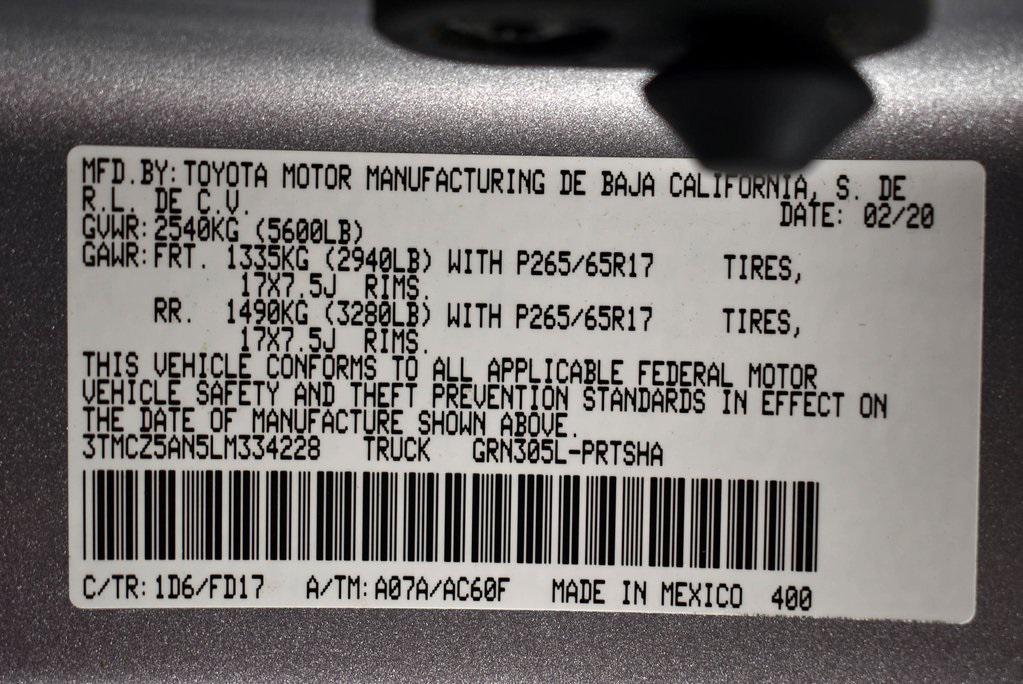 used 2020 Toyota Tacoma car, priced at $31,998