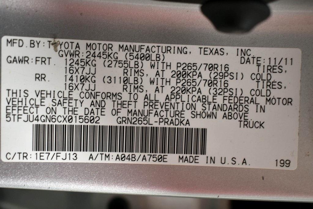 used 2012 Toyota Tacoma car, priced at $15,886