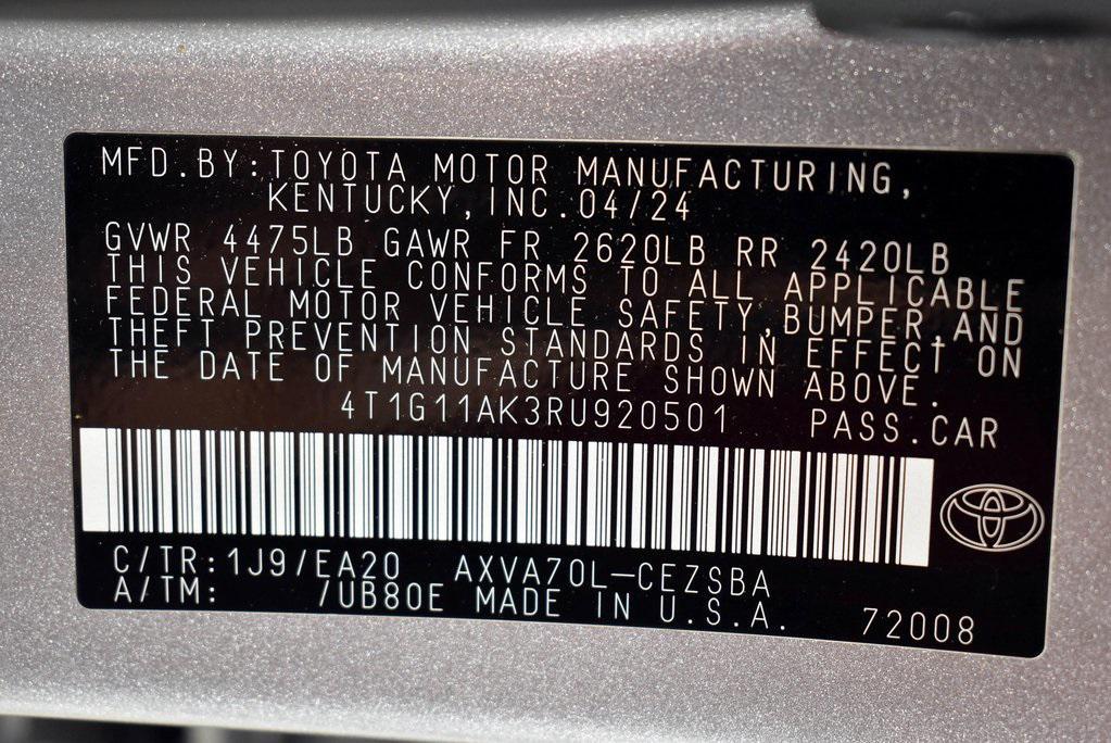 used 2024 Toyota Camry car, priced at $27,399