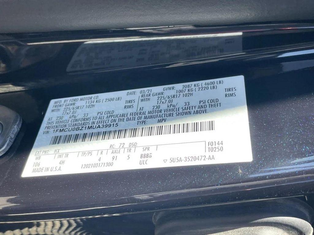 used 2021 Ford Escape car, priced at $17,188