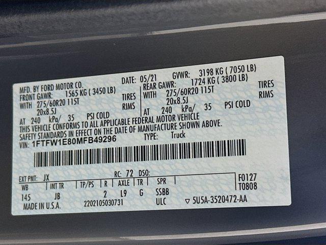 used 2021 Ford F-150 car, priced at $34,597