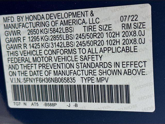 used 2022 Honda Pilot car, priced at $31,797