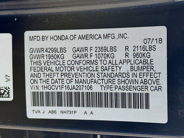 used 2018 Honda Accord car, priced at $15,997