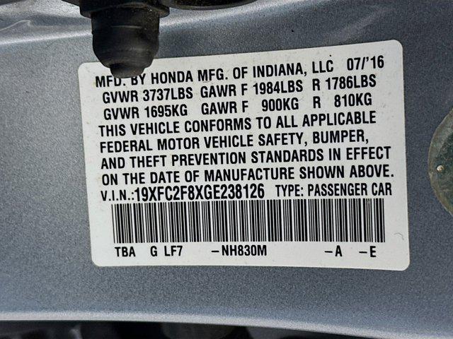 used 2016 Honda Civic car, priced at $15,399