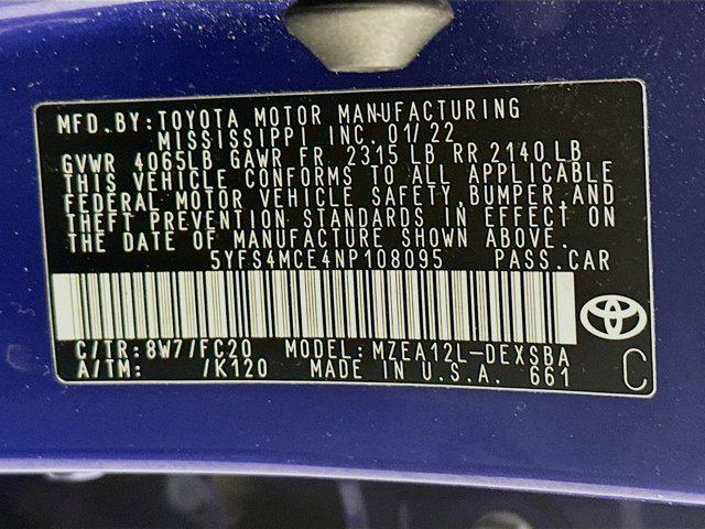 used 2022 Toyota Corolla car, priced at $18,247