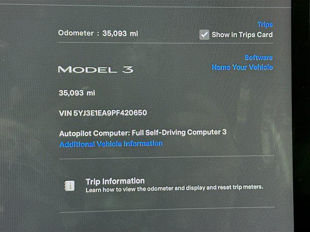 used 2023 Tesla Model 3 car, priced at $23,789