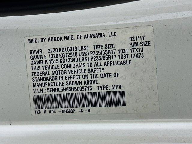 used 2017 Honda Odyssey car, priced at $18,999
