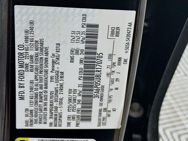 used 2020 Ford Fusion car, priced at $15,899