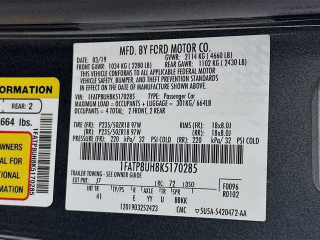 used 2019 Ford Mustang car, priced at $18,897