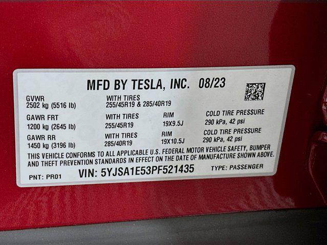 used 2023 Tesla Model S car, priced at $50,897