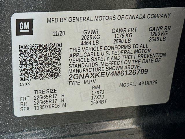 used 2021 Chevrolet Equinox car, priced at $16,797