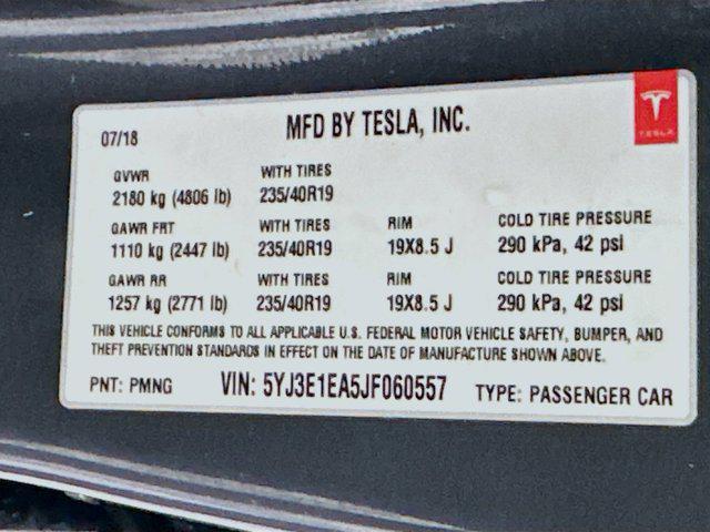 used 2018 Tesla Model 3 car, priced at $18,897