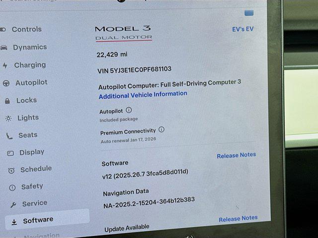 used 2023 Tesla Model 3 car, priced at $29,697