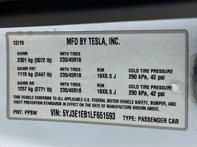 used 2020 Tesla Model 3 car, priced at $20,599