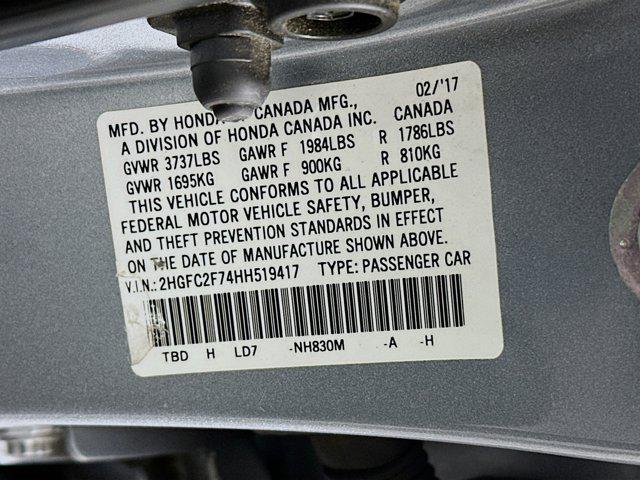 used 2017 Honda Civic car, priced at $14,899