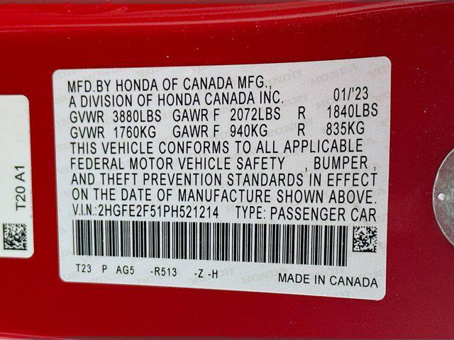 used 2023 Honda Civic car, priced at $25,899