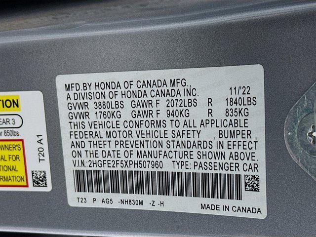 used 2023 Honda Civic car, priced at $24,397